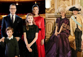 Family portrait of Crown Princess Victoria at Royal Swedish Opera