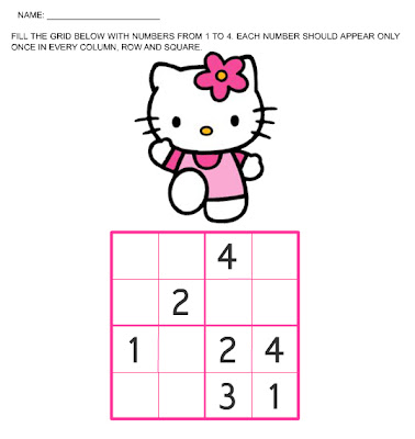 Kids Sudoku Printable on Printable Sudoku For Kids