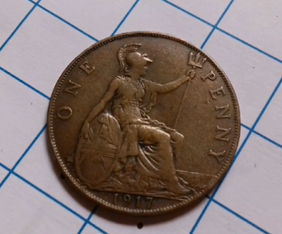 1917 Penny Value UK