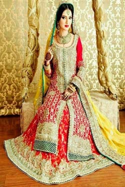 new red color bridal lehnga design