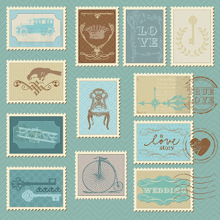 Retro Postage Stamps