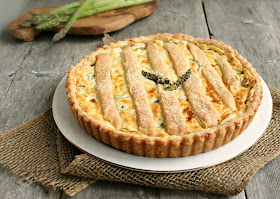 Asparagus and Goat Cheese Tart (with Flaky Cream Cheese Pastry) 