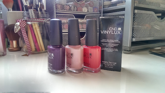 4 CND Vinylux polishes