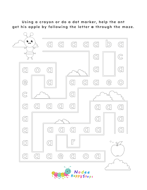 The ant and the Apple worksheet - Letter -A-
