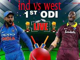 India vs west indies 1st ODI,cricket result and live cricket score boar