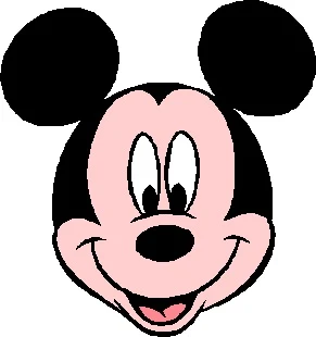 Cabeza de Mickey sonriendo de frente