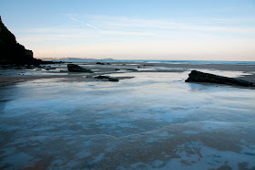Frozen beach Cornwall