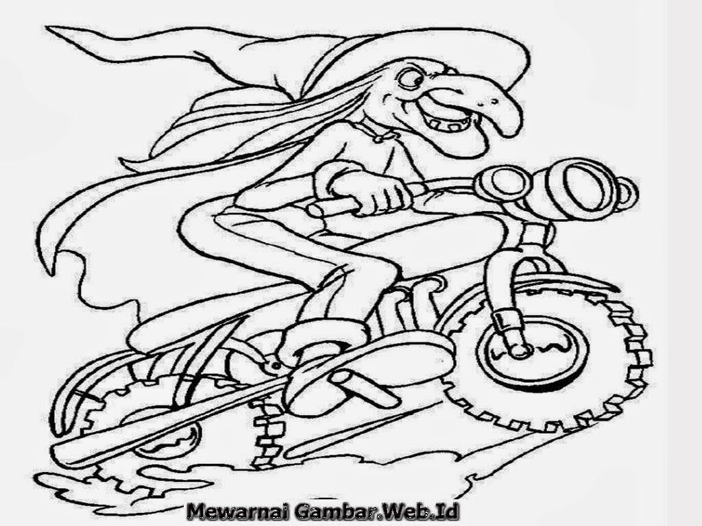  Mewarnai  Gambar  Motor Mewarnai  Gambar 