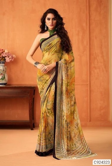 Adorable Georgette Printed Regular Sarees