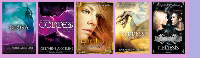 Portadas de la novela juvenil romántica fantástica Diosa, de Josephine Angelini