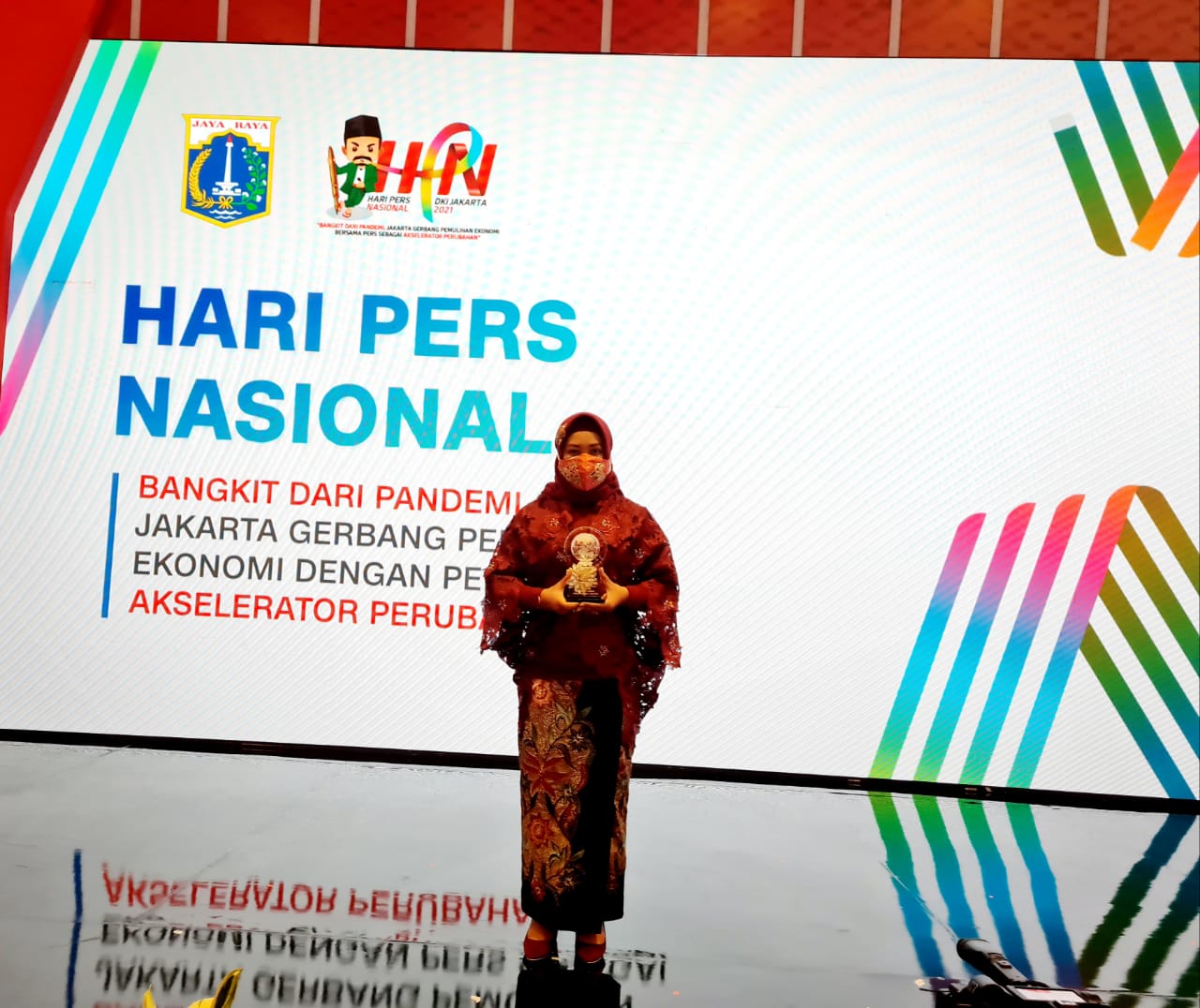 Walikota Mojokerto Terima Anugerah Kebudayaan PWI Pusat di Peringatan HPN 2021