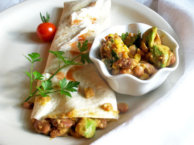 Pinto Bean and Avocado Burritos