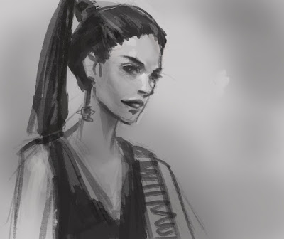 Watch the video process Quick Sketch of a Woman