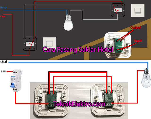 Cara pasang saklar hotel