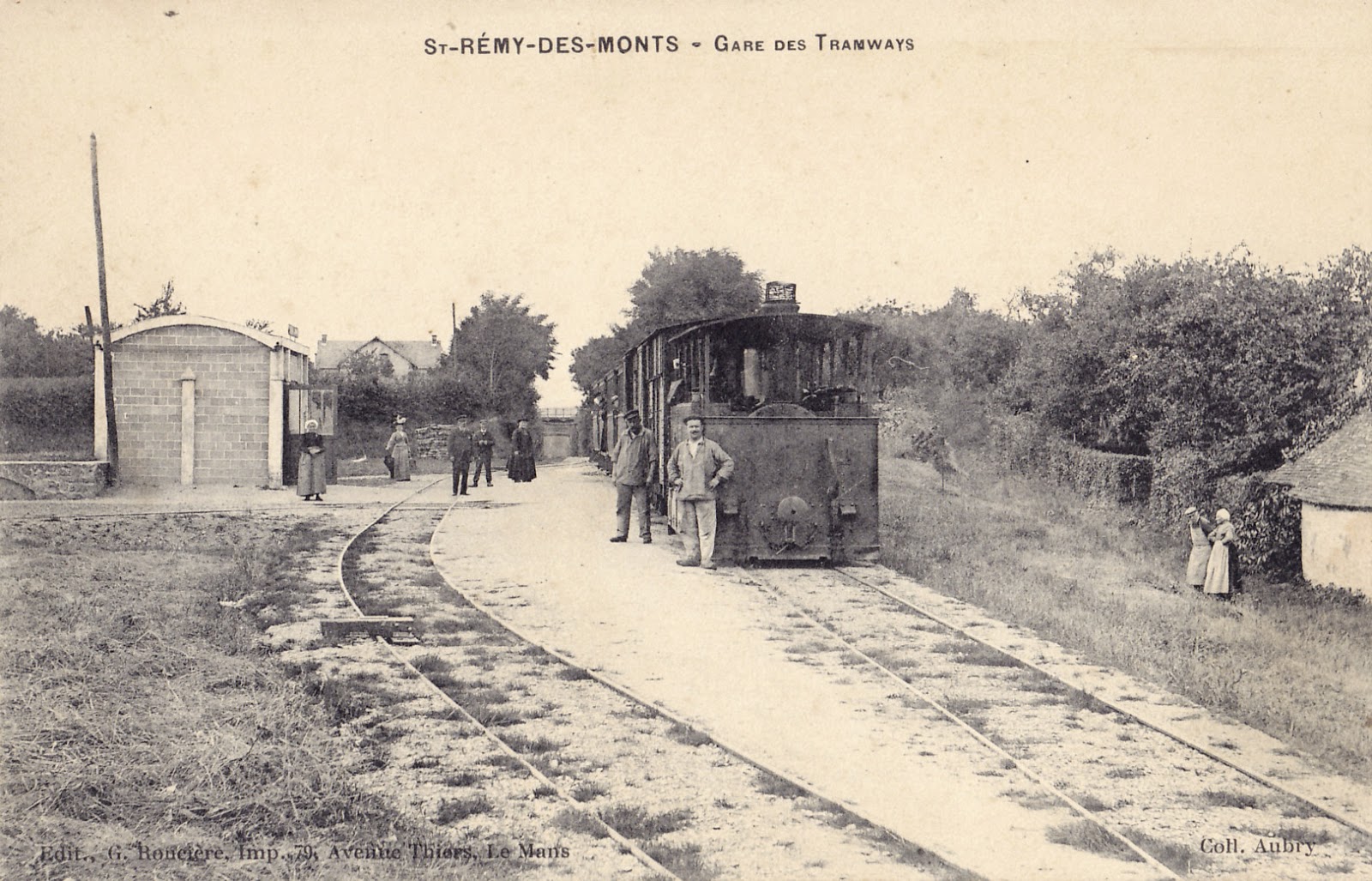 La gare de Saint-RÃ©my-des-Monts, sur la ligne Le Mans - Mamers