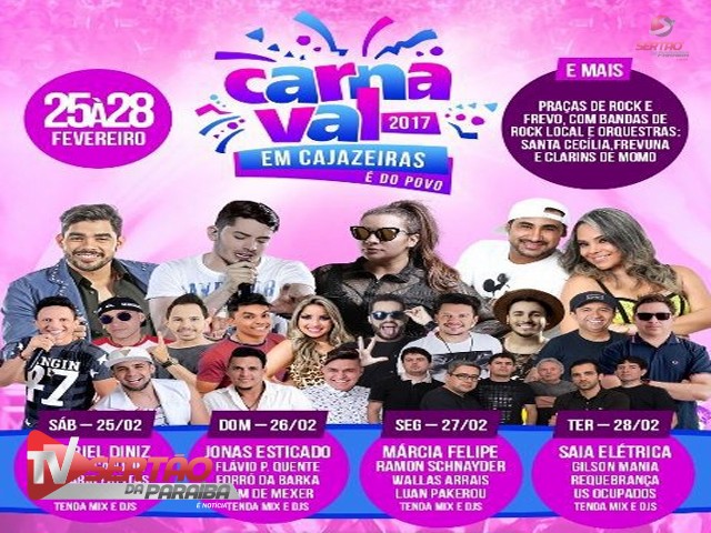 Cajazeiras lança programação oficial para o Carnaval 2017