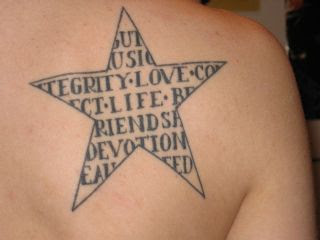 Star Writing Tattoos