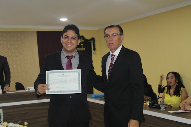  Vereador Kinzim do Edilardo é diplomado em solenidade na Câmara Municipal de Pentecoste.