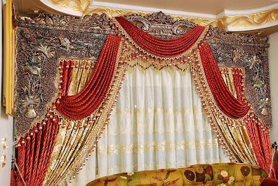Shining curtain interior designs for living room