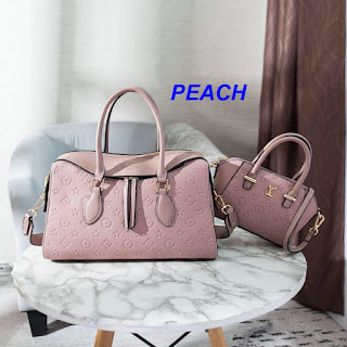 TAS WANITA IMPORT BATAM TERBARU HANDBAG CEWEK FASHION KULIT MURAH VP3592LV# SET 2 IN 1 SEMI PREMIUM