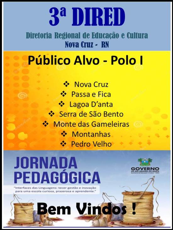 3ª DIRED REALIZA JORNADA PEDAGÓGICA NA MANHÃ DESTA QUARTA FEIRA 1 DE FEVEREIRO DE 2017 EM NOVA CRUZ