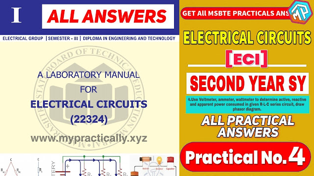 Use Voltmeter, ammeter, wattmeter to determine active, reactive and apparent power consumed in given R-L-C series circuit, draw phasor diagram.