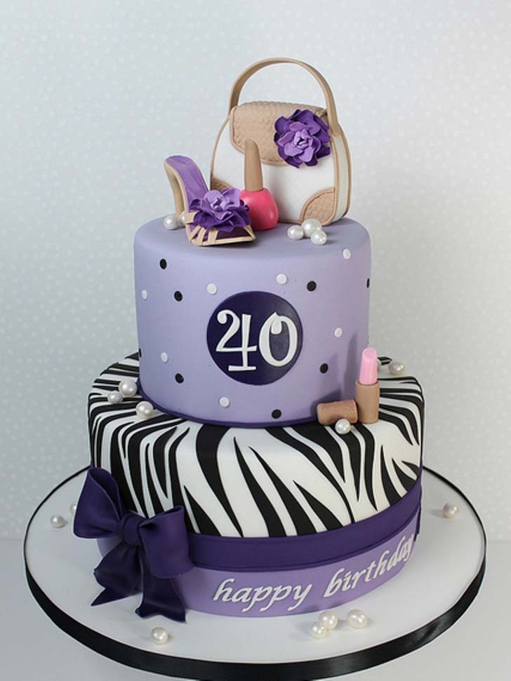 Flowery 30th Birthday Cake