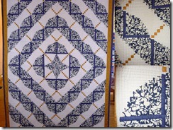Blockhaus Variation in Blau Weiß