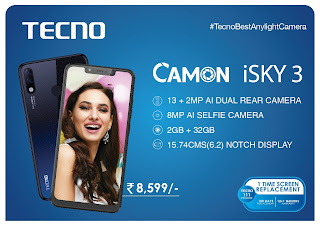 Tecno launch camon iSky 3