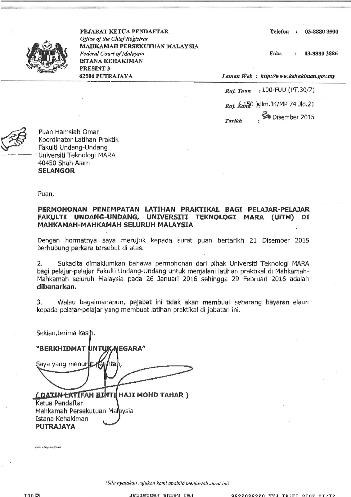 Surat Bankrap Daripada Mahkamah