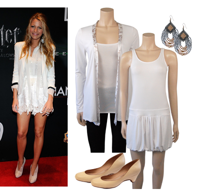 Blake Lively layered white on white to create a romantic and 