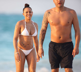 Melanie Brown, White Bikini, Caicos Islands