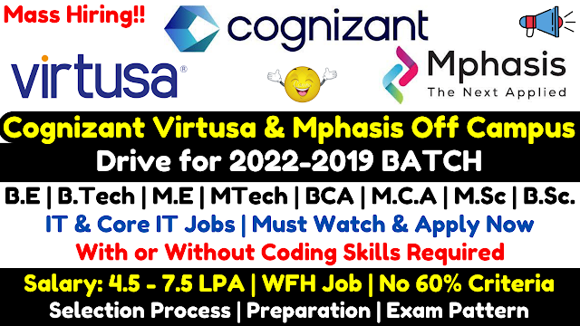 Cognizant Off Campus Drive 2022 As Engineer Trainee Role