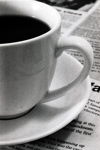 digital black and white coffeecup