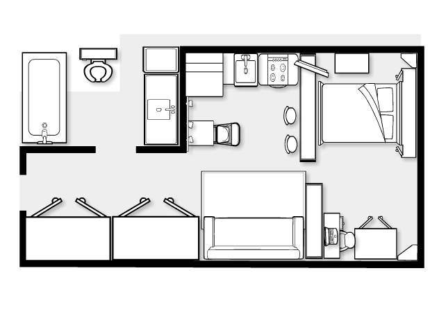 One Bedroom Design Layout