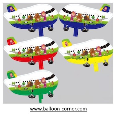 Balon Foil Karakter Pesawat Masha