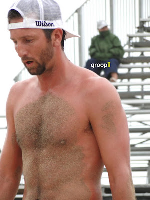 Sean Rosenthal Shirtless at Hermosa Beach Open in 2011