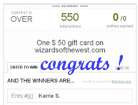 Wizards of the West giveaway winner