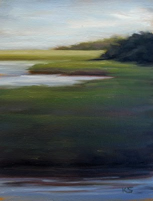Marsh oil painting by Kerri Settle