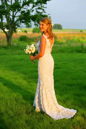 Simple beach wedding dress a