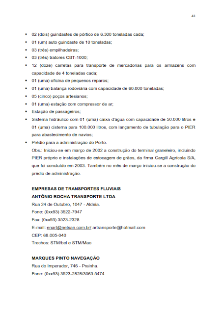 INVENTÁRIO DA OFERTA E INFRA ESTRUTURA TURÍSTICA DE SANTARÉM – PARÁ – AMAZÔNIA – BRASIL - 2010 / ANO BASE 2010