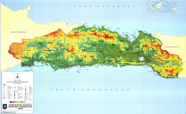 Letak Geografis Kabupaten dan Kota di Prov. Gorontalo