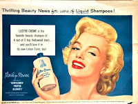 Vintage Marilyn Monroe hair shampoo ad