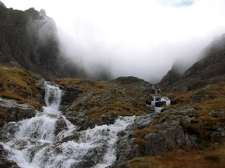 Waterfall along the Allt a'Mhuillin path