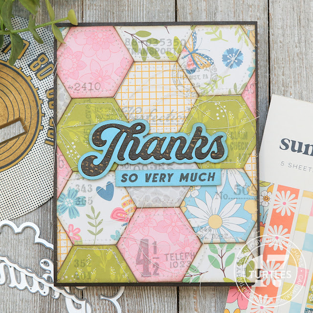 Thanks So Very Much Card by Juliana Michaels featuring Scrapbook.com Sunny Lane Paper Pad, Thank You Sentiments III Die Set and Sunny Lane Stamp Set