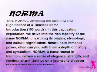 meaning of the name "NORMA"