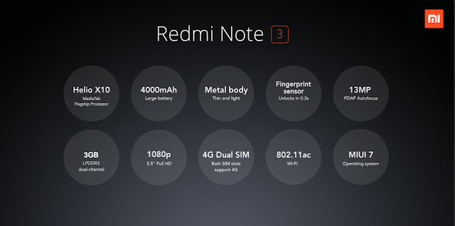 xiaomi redmi note 3 full specifications