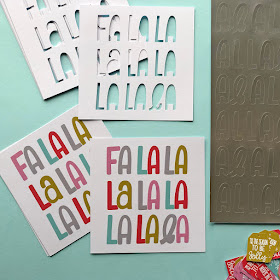 Fa La La - Tis the season - Mass producing cards with printable sticker foil - by Janet Packer https://craftingquine.blogspot.co.uk for Silhouette UK Graphtec GB