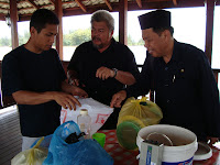 Chairman of Kampung sungai Teraban (right)