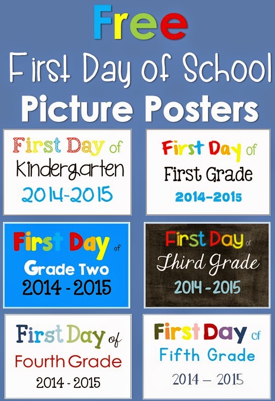 First Day of School Photo Posters Freebie